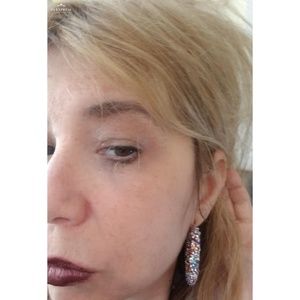 Sequin hoop earrings